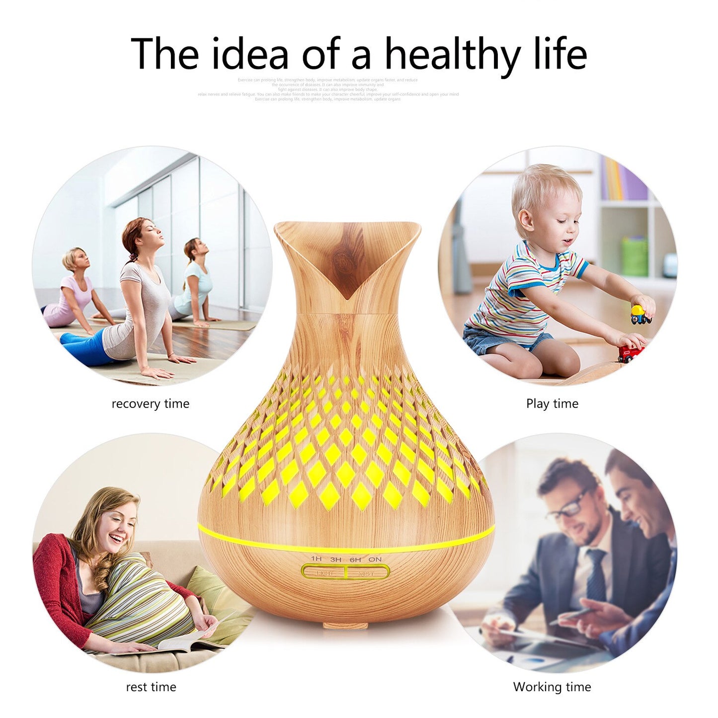 Ellumenation™- Wood Grain Humidifier - Ellumenation